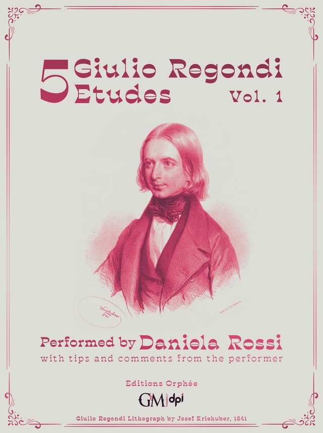 book cover for 5 Giulio Regondi Etudes, Vol. 1