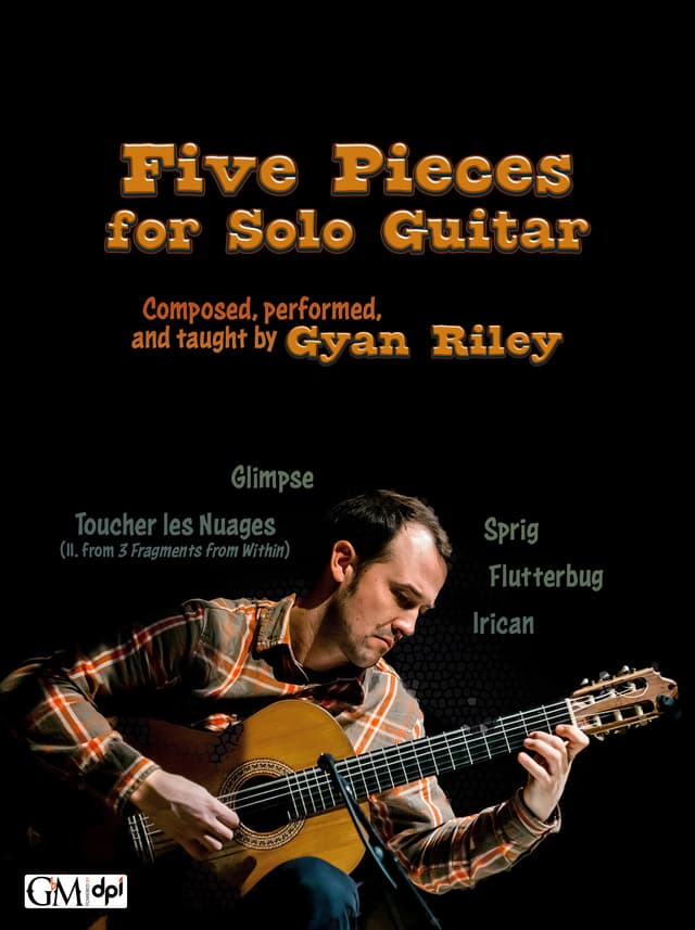 book cover for Five Pieces for Solo Guitar