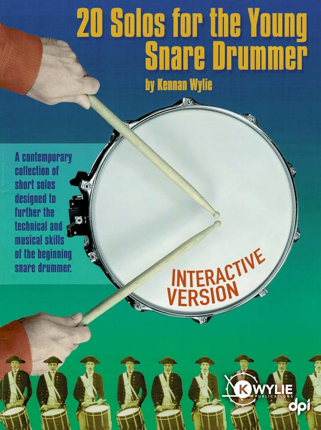 book cover for 20 Solos for the Young Snare Drummer